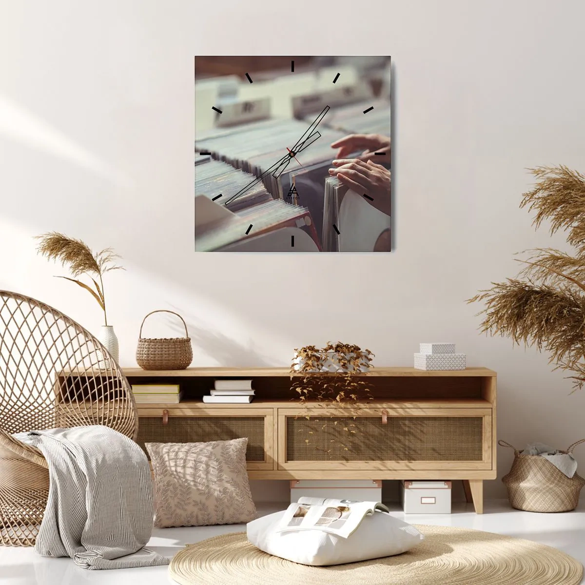 Nástěnné hodiny - Hledání emocí - 40x40 cm