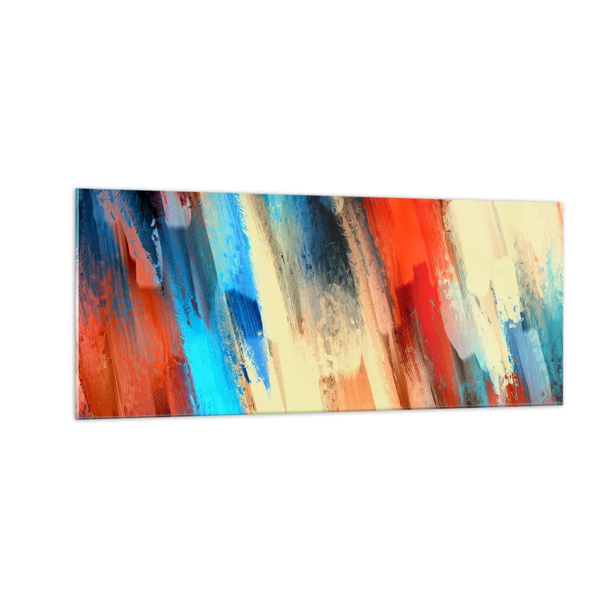 Obraz na skle - Vodopád barev - 100x40 cm