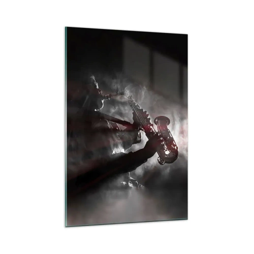 Obraz na skle - V oparu jazzu - 80x120 cm