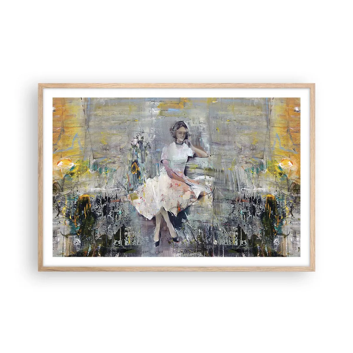 Plakát v rámu světlý dub - Klasická a moderní - 91x61 cm