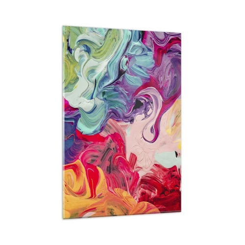 Obraz na skle - Zrození barev - 80x120 cm