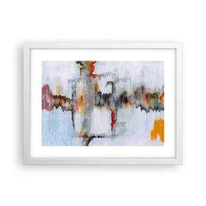 Plakát v bílém rámu - Klackem po vodě - 40x30 cm