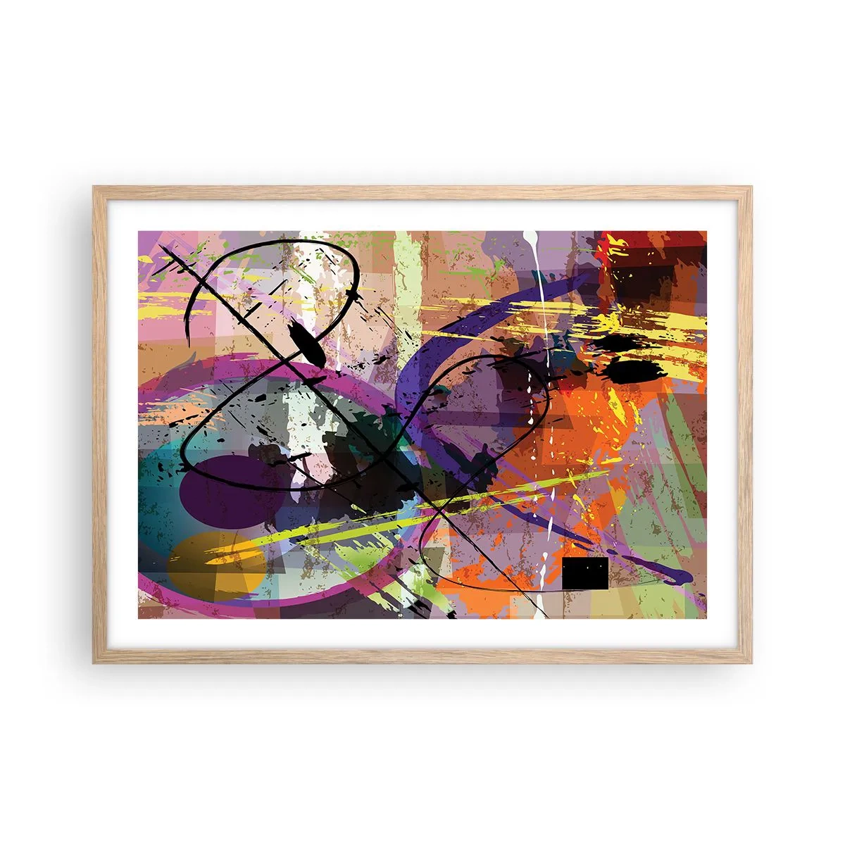 Plakát v rámu světlý dub - Lze přímo nebo kolem - 70x50 cm