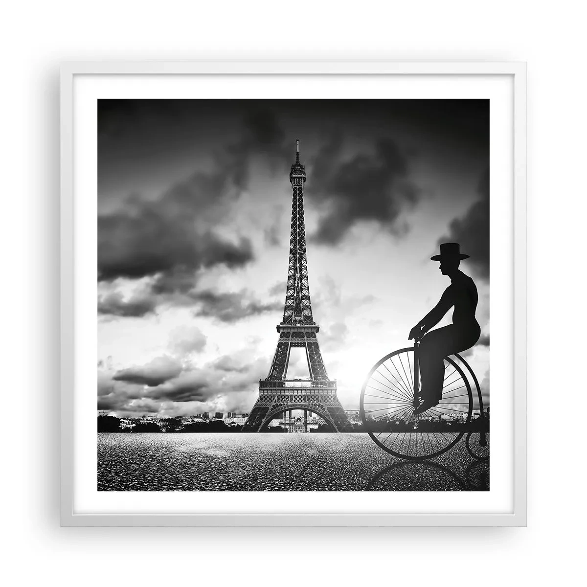 Plakát v bílém rámu - Touha po Belle Epoque - 60x60 cm