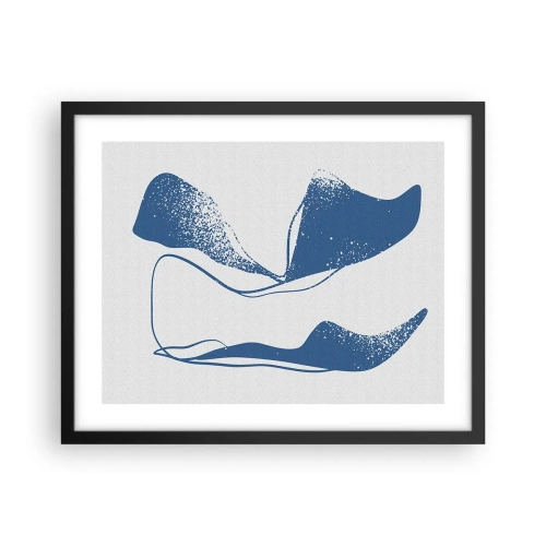Plakát v černém rámu - Okřídlená abstrakce - 50x40 cm