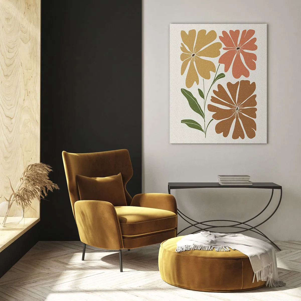 Obraz na skle - Příroda a geometrie - 50x70 cm