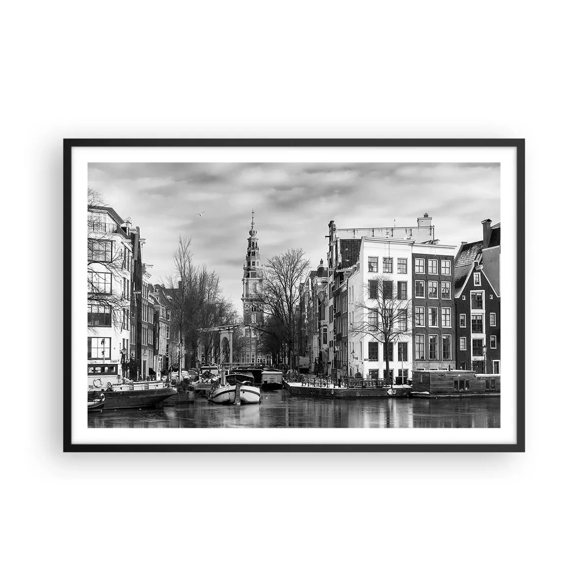 Plakát v černém rámu - Amsterdamské vibrace - 91x61 cm