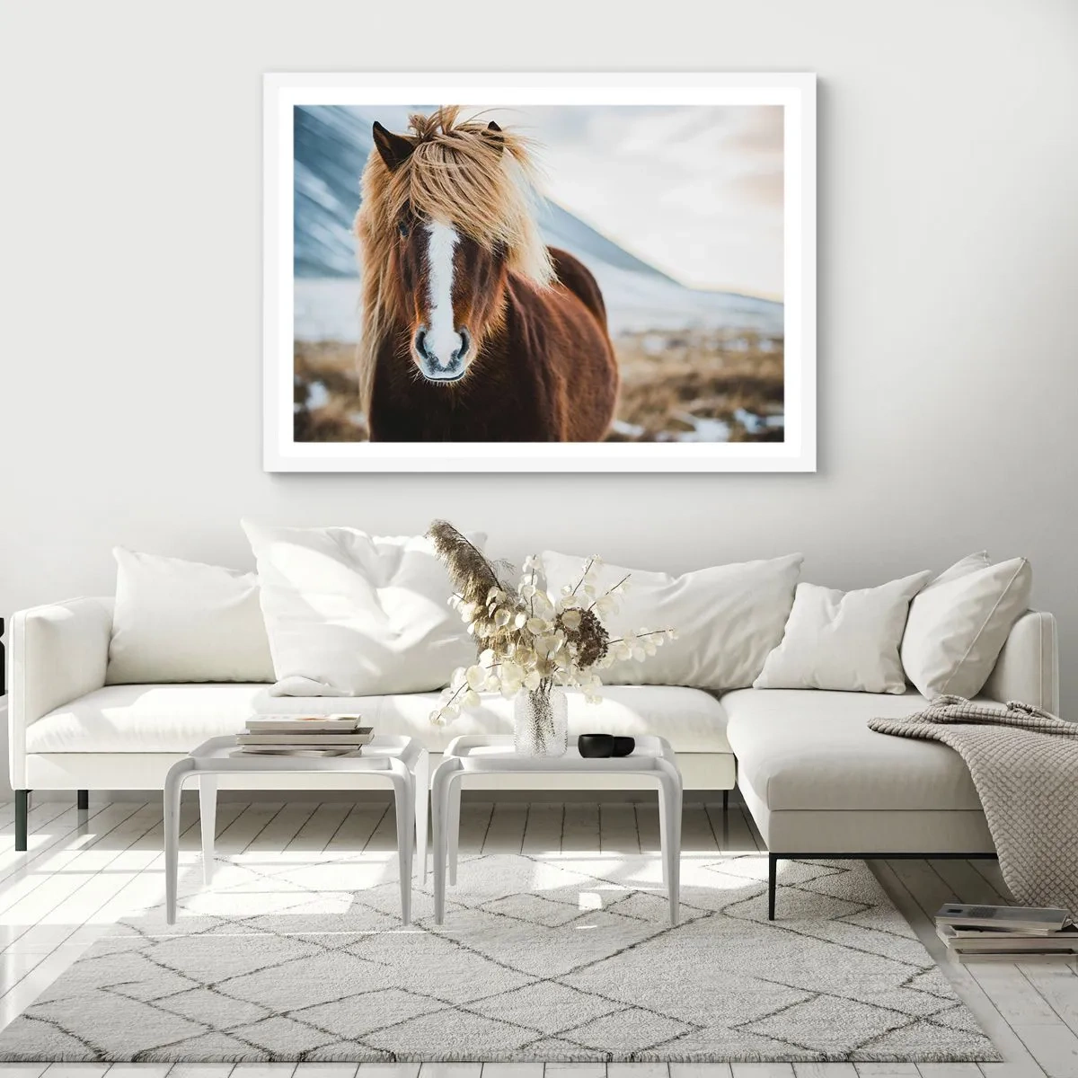 Plakát v bílém rámu - Cítíš svobodu? - 100x70 cm