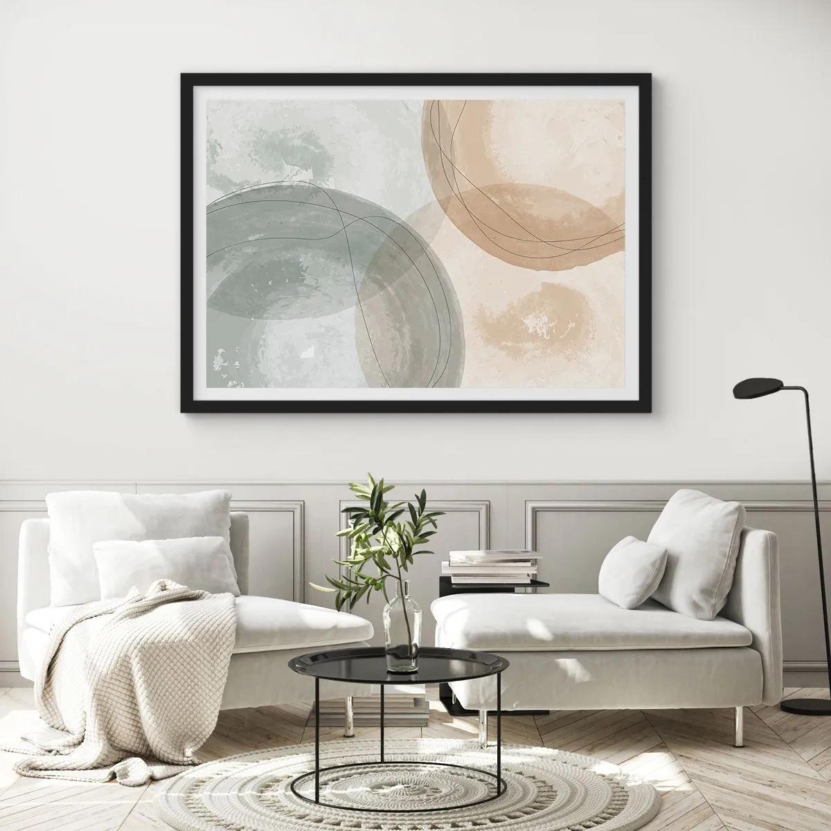 Plakát v černém rámu - Pronikání světů - 100x70 cm