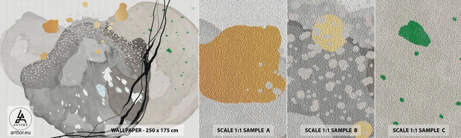 Vzor Fototapety Premium Sand - Organická kompozice - Abstrakce, Bloty, Malovat - 100x30 cm