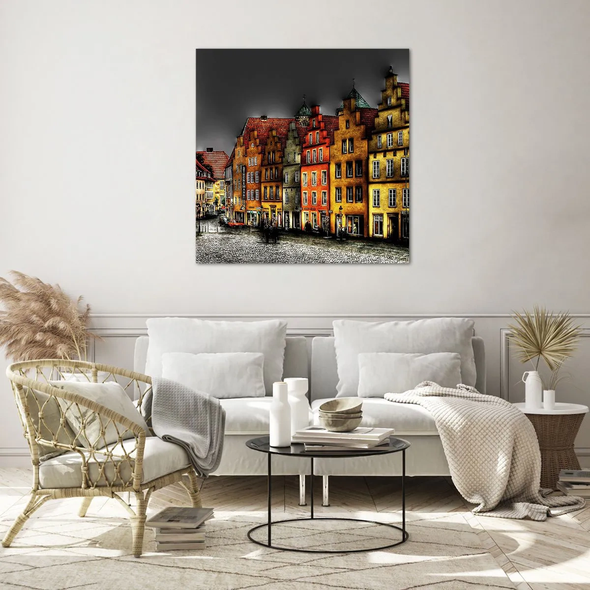 Obraz na skle - Chybí jenom kouzelná drožka - 60x60 cm