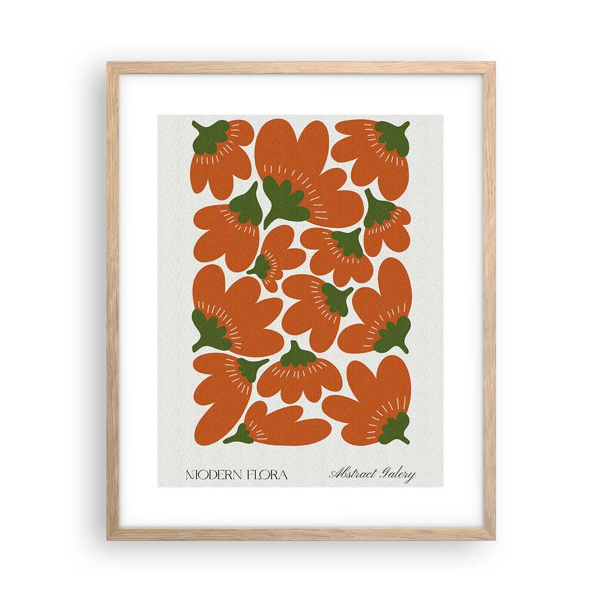 Plakát v rámu světlý dub - Ze života květin - 40x50 cm