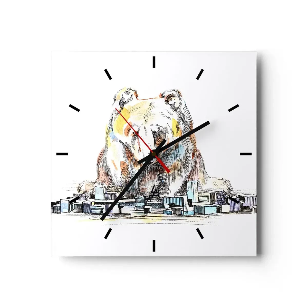 Nástěnné hodiny - Jak lze takto žít? - 40x40 cm