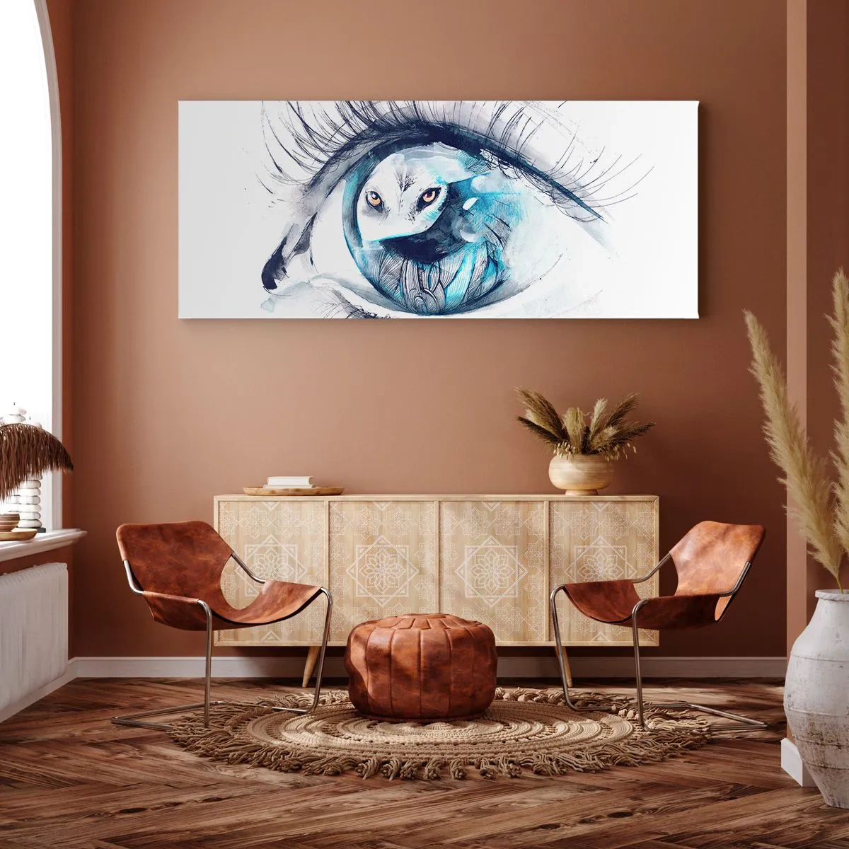 Obraz na plátně - Z očí do očí s divočinou - 160x50 cm