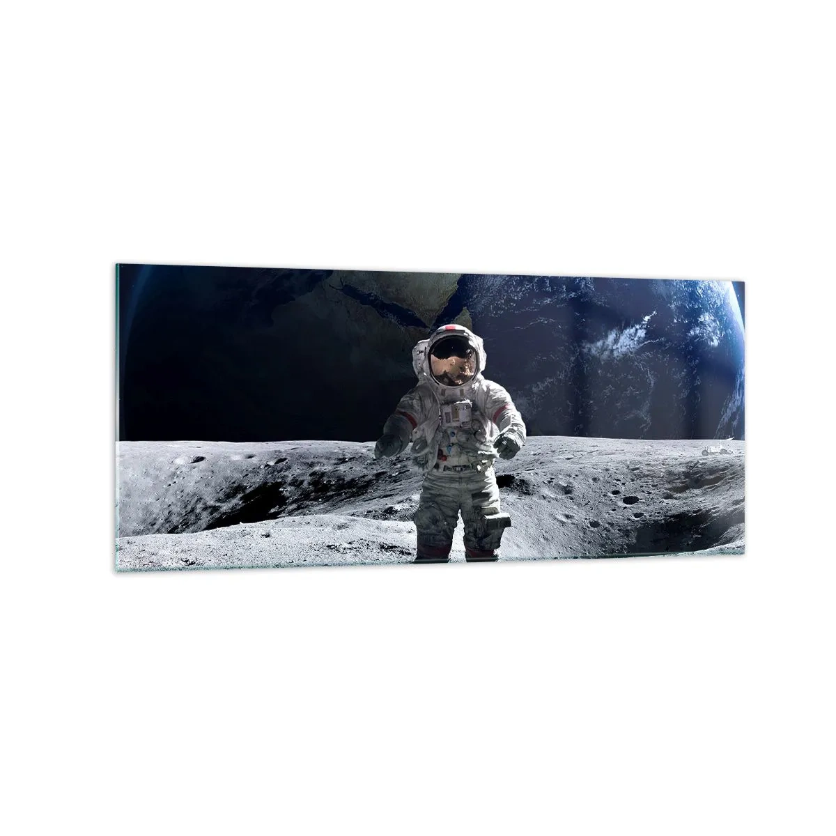 Obraz na skle - Pozdravy s Měsíce - 120x50 cm