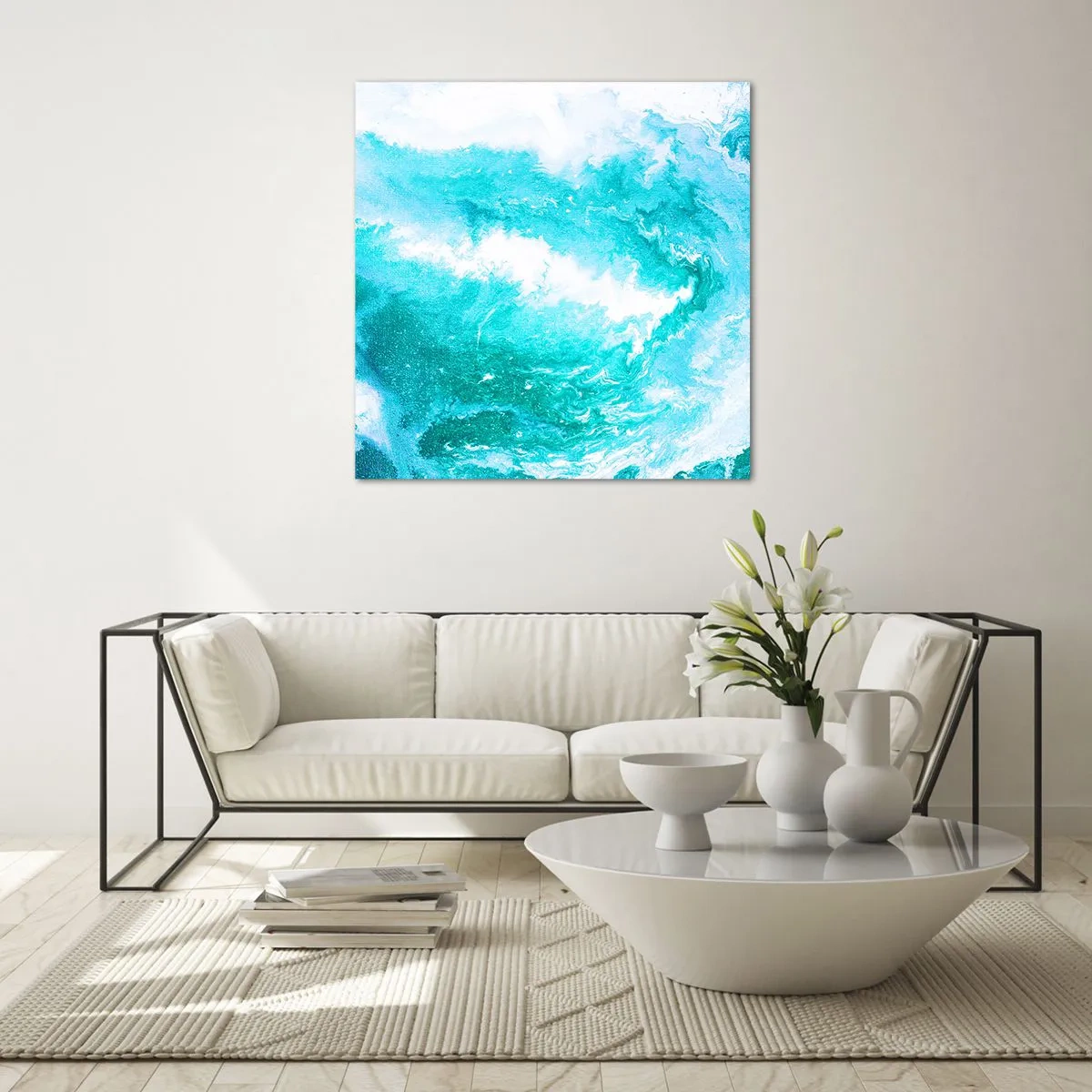 Obraz na skle - V jádru živlu - 70x70 cm