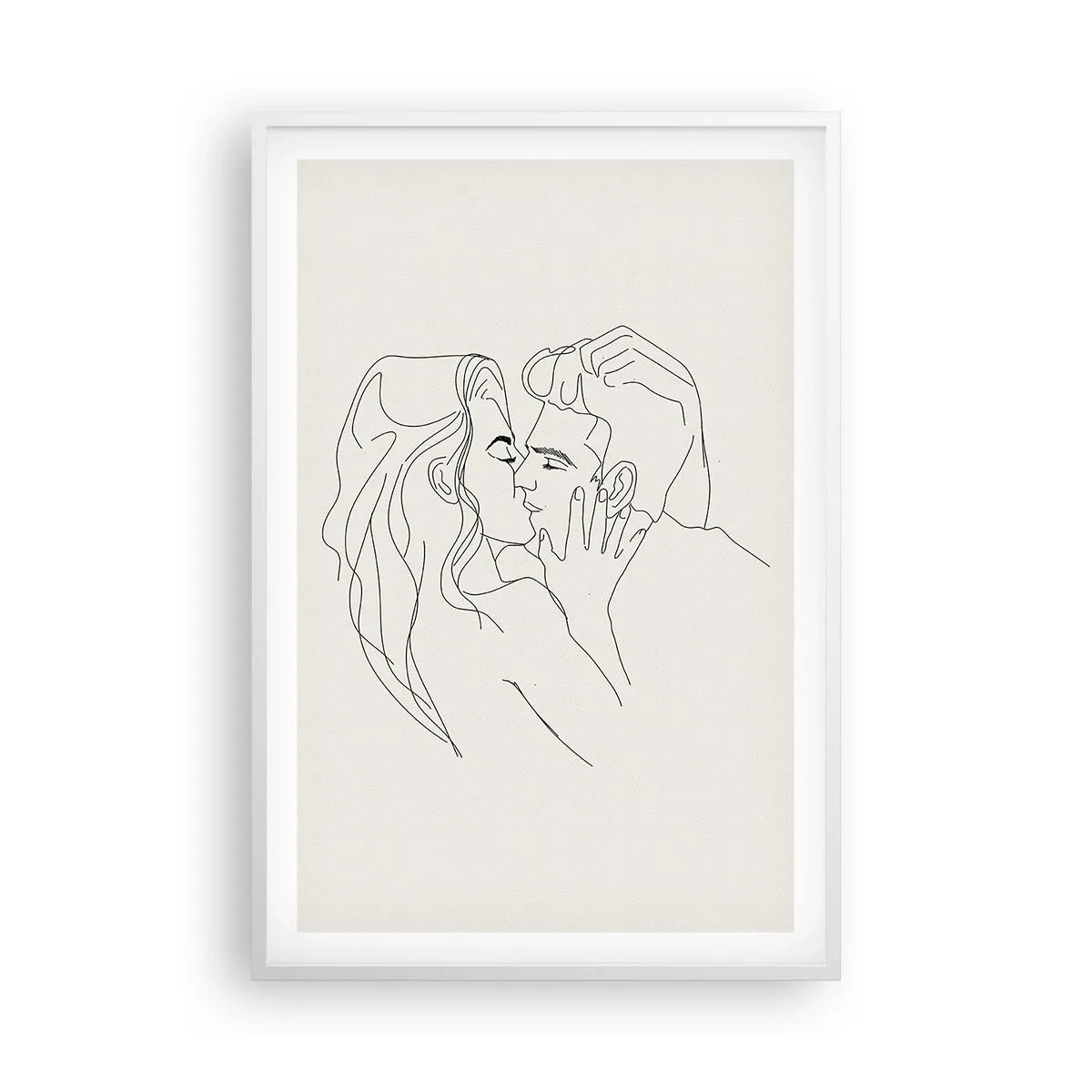 Plakát v bílém rámu - Zamotaní citem - 61x91 cm