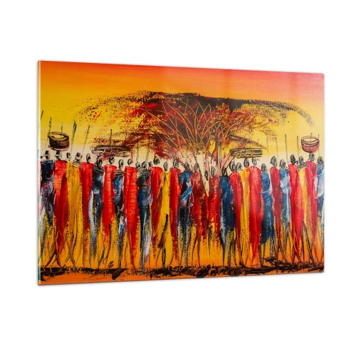 Obraz na skle - Tam, tam, tam, tam jdou - 120x80 cm
