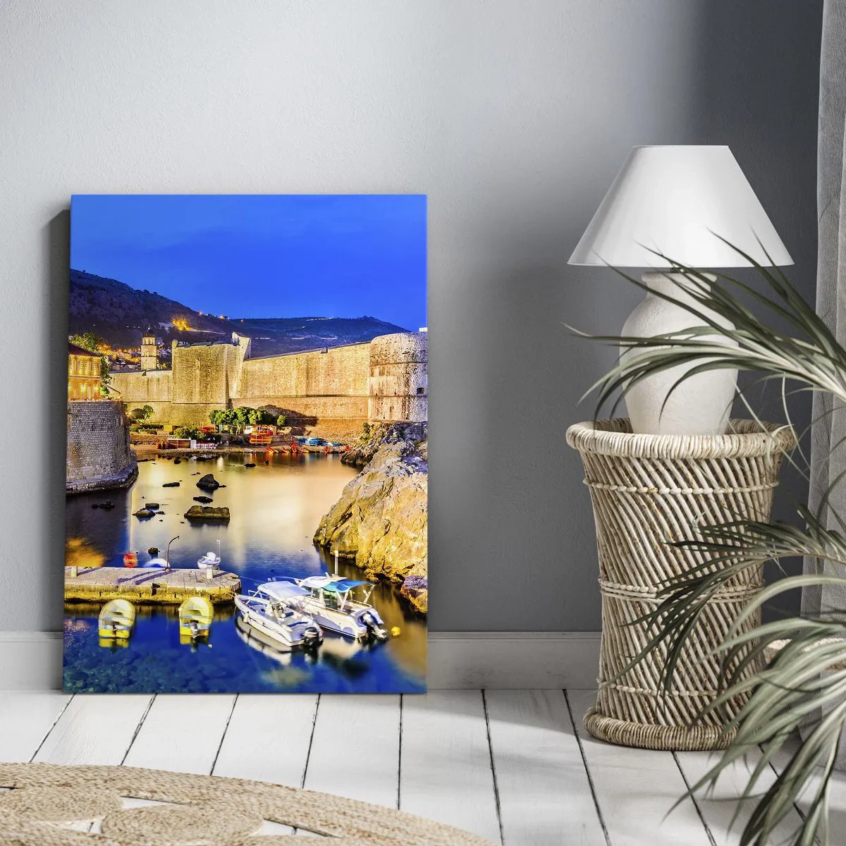 Obraz na plátně - Zářivá noc nad Jadranem - 50x70 cm