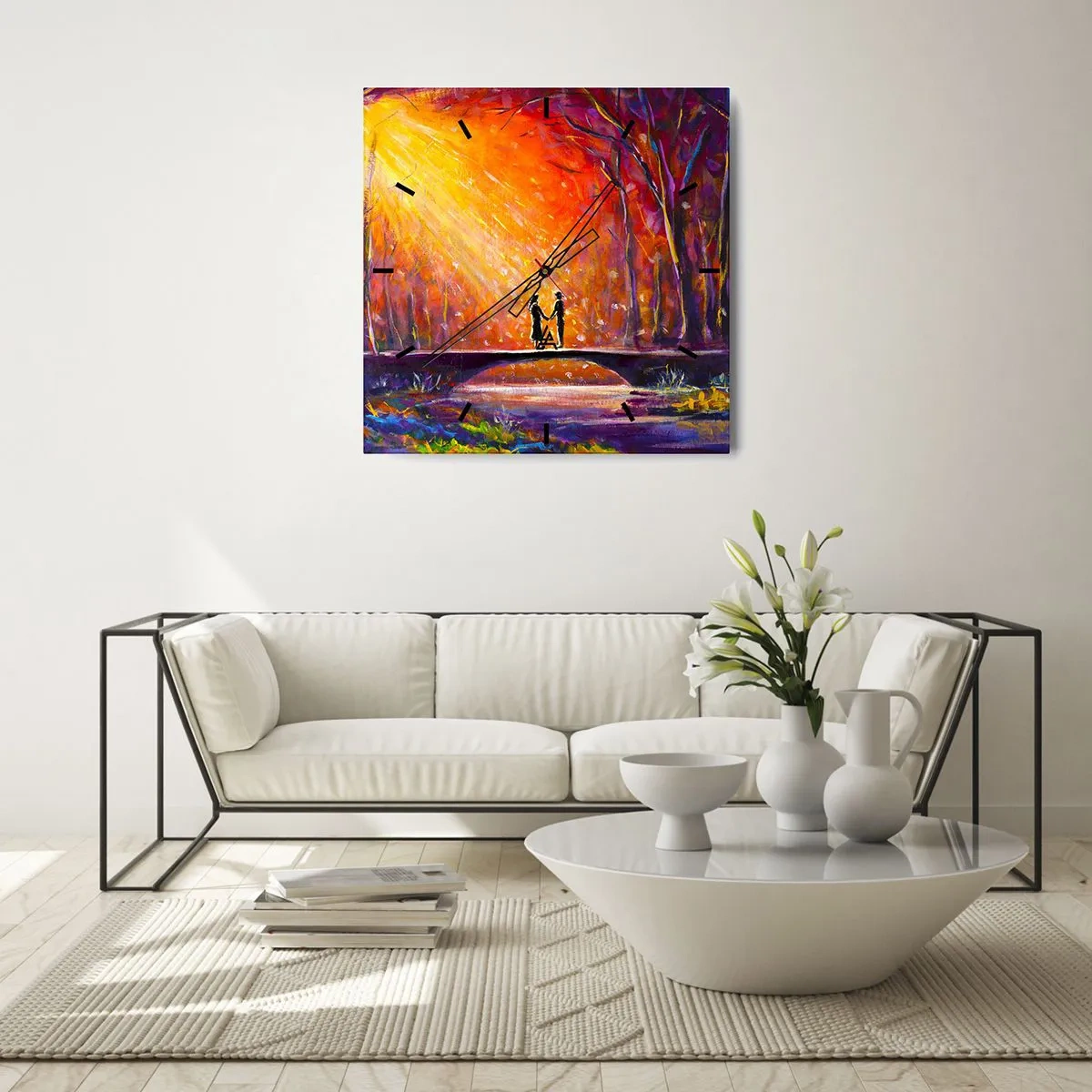 Nástěnné hodiny - Nebe je taky miluje - 30x30 cm