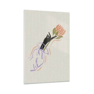 Obraz na skle - Sesterský dotek - 70x100 cm