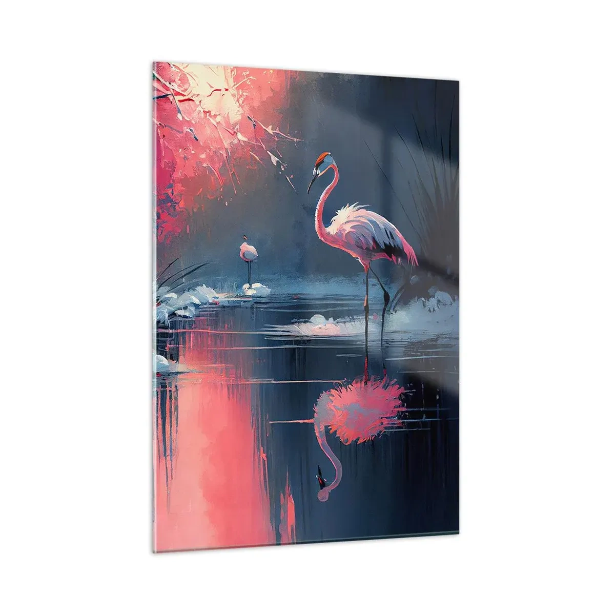 Obraz na skle - Ptačí útočiště - 50x70 cm