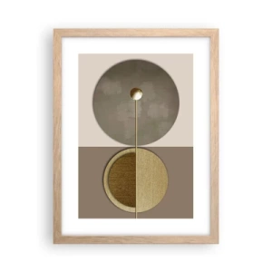 Plakát v rámu světlý dub - Dokonalá rovnováha - 30x40 cm