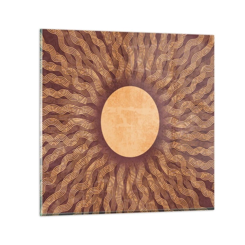 Obraz na skle - Ikona slunce - 50x50 cm