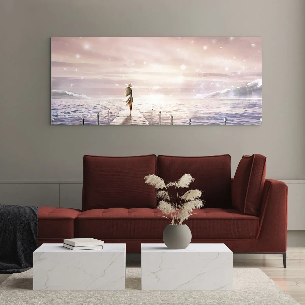 Obraz na skle - Ve světle snu - 100x40 cm