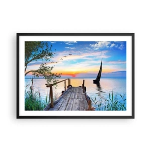 Plakát v černém rámu - Dobrý večer - 70x50 cm