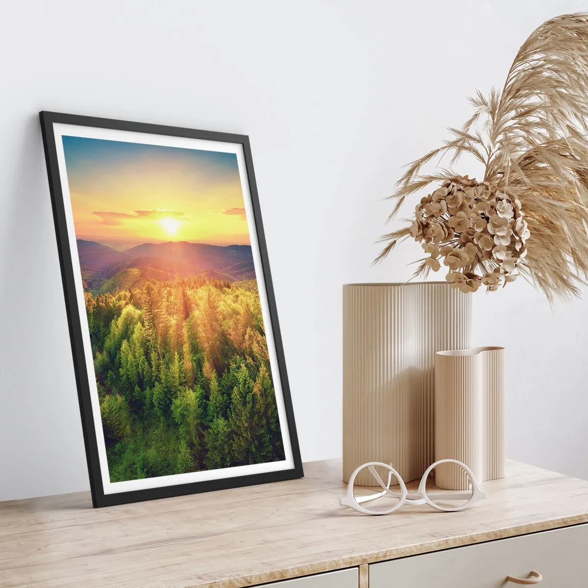 Plakát v černém rámu - Vrcholky a vrcholy - 70x100 cm