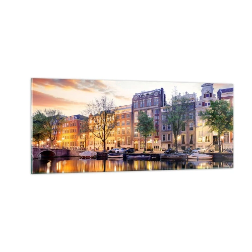 Obraz na skle - Zdrženlivá a vyrovnaná nizozemská krása - 100x40 cm
