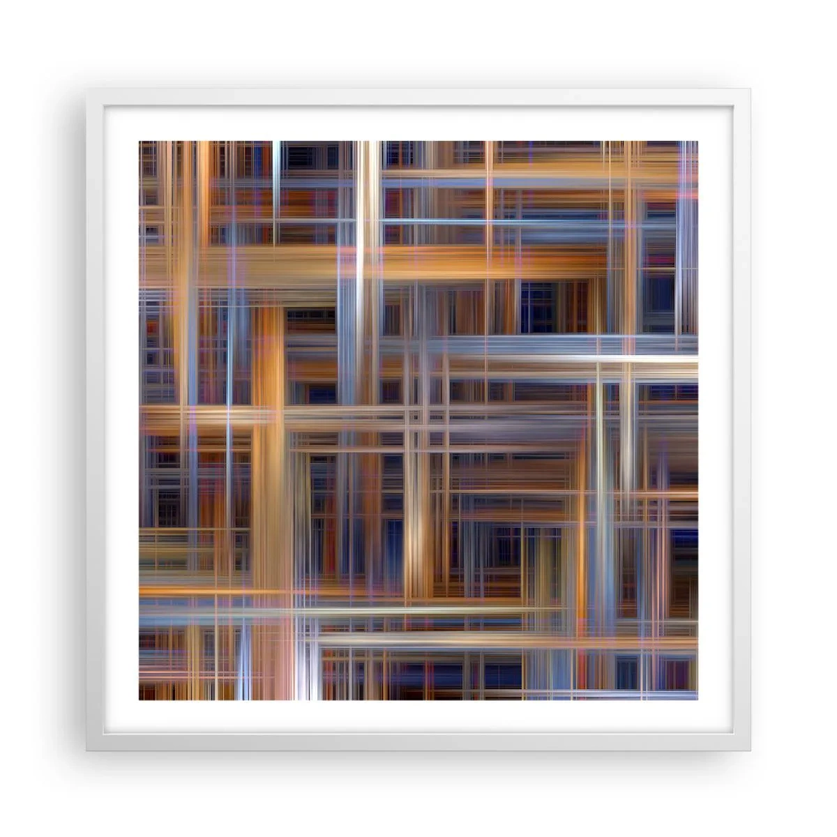 Plakát v bílém rámu - Utkané ze světla - 60x60 cm