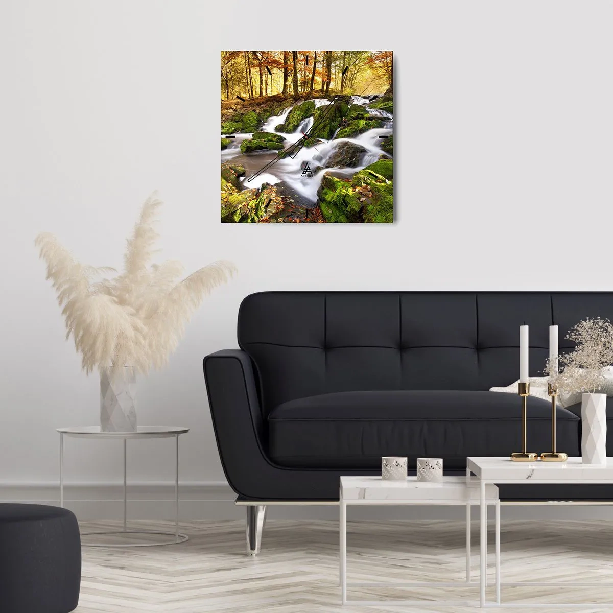 Nástěnné hodiny - Chvatem podzimním lesem - 40x40 cm