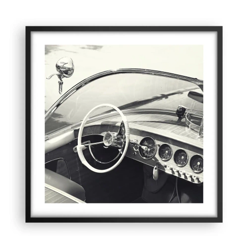 Plakát v černém rámu - Počasí pro bohaté - 50x50 cm