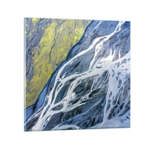Obraz na skle - Jeskynní malby přírody - 60x60 cm