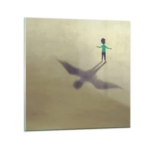 Obraz na skle - Hrdina budoucnosti - 70x70 cm