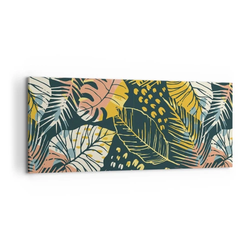 Obraz na plátně - Listová fantazie - 100x40 cm