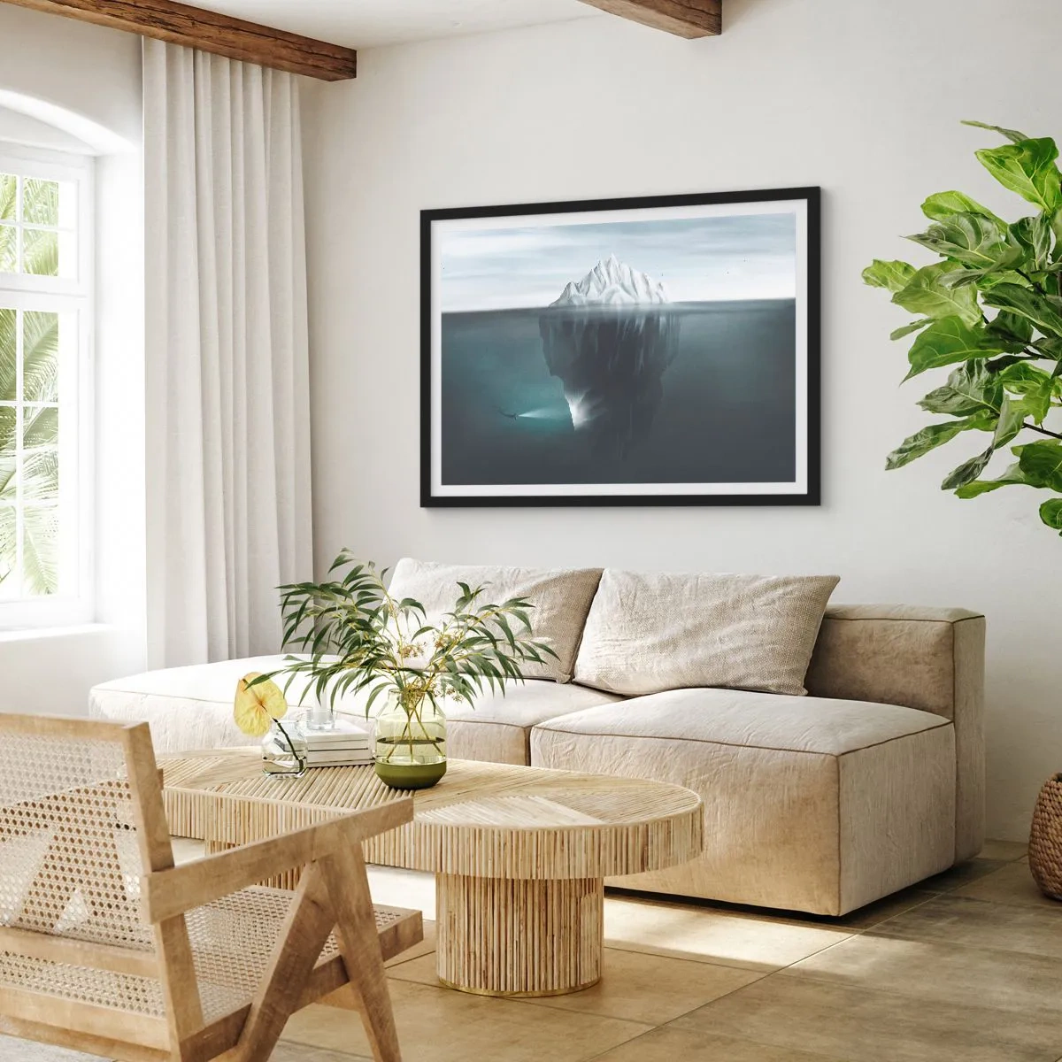 Plakát v černém rámu - Podvodní tajemství - 91x61 cm