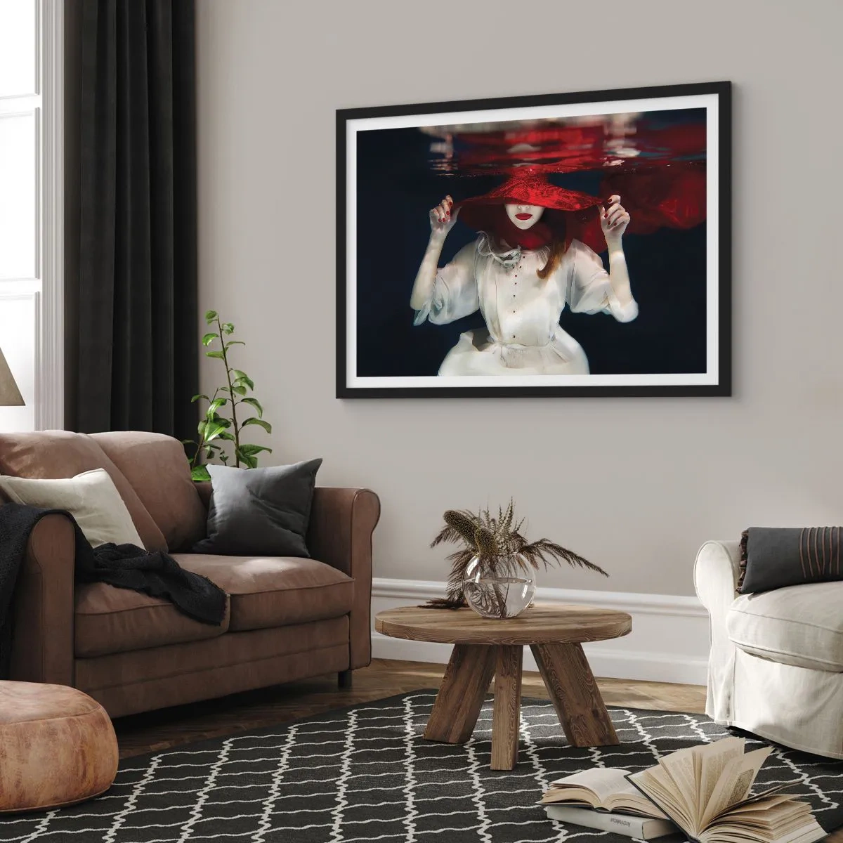 Plakát v černém rámu - Divoženka - 70x50 cm