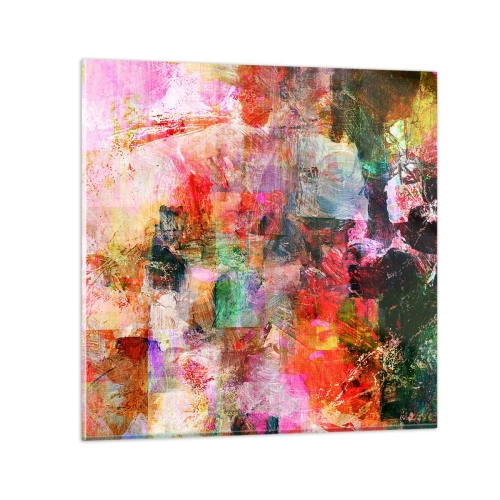 Obraz na skle - Cesta růžovou - 50x50 cm