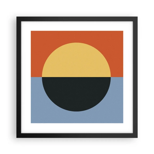 Plakát v černém rámu - Kompozice tepla a chladu - 40x40 cm