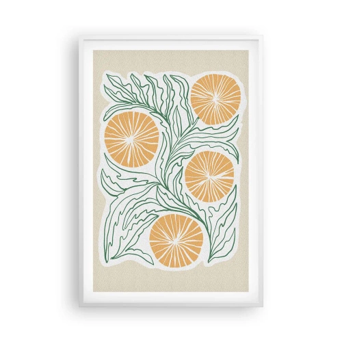 Plakát v bílém rámu - Etnický s abstraktním nádechem - 61x91 cm