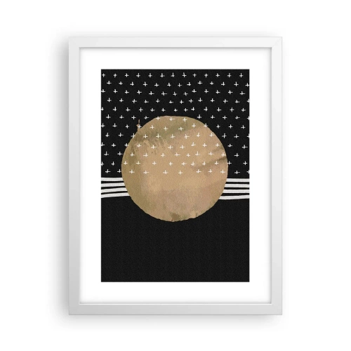 Plakát v bílém rámu - Kompozice: vlajka galaxie - 30x40 cm