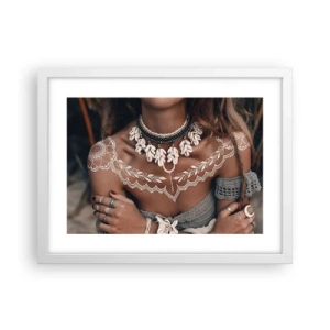 Plakát v bílém rámu - Talismany, rituály ženskosti - 40x30 cm