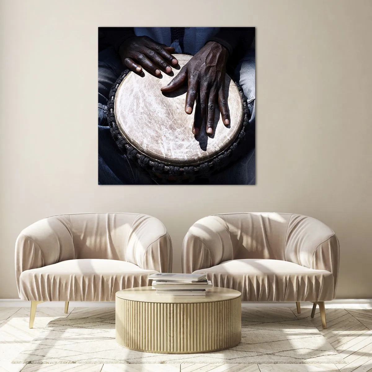 Obraz na skle - Žijte ve svém rytmu - 50x50 cm