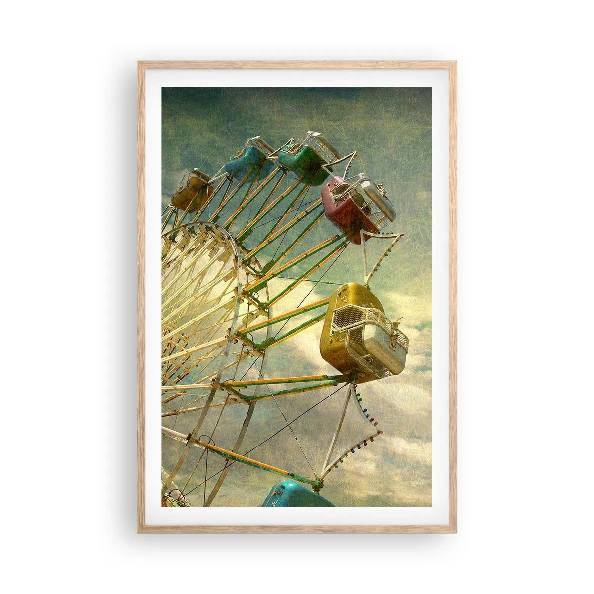 Plakát v rámu světlý dub - Bude, bude zábava… - 61x91 cm