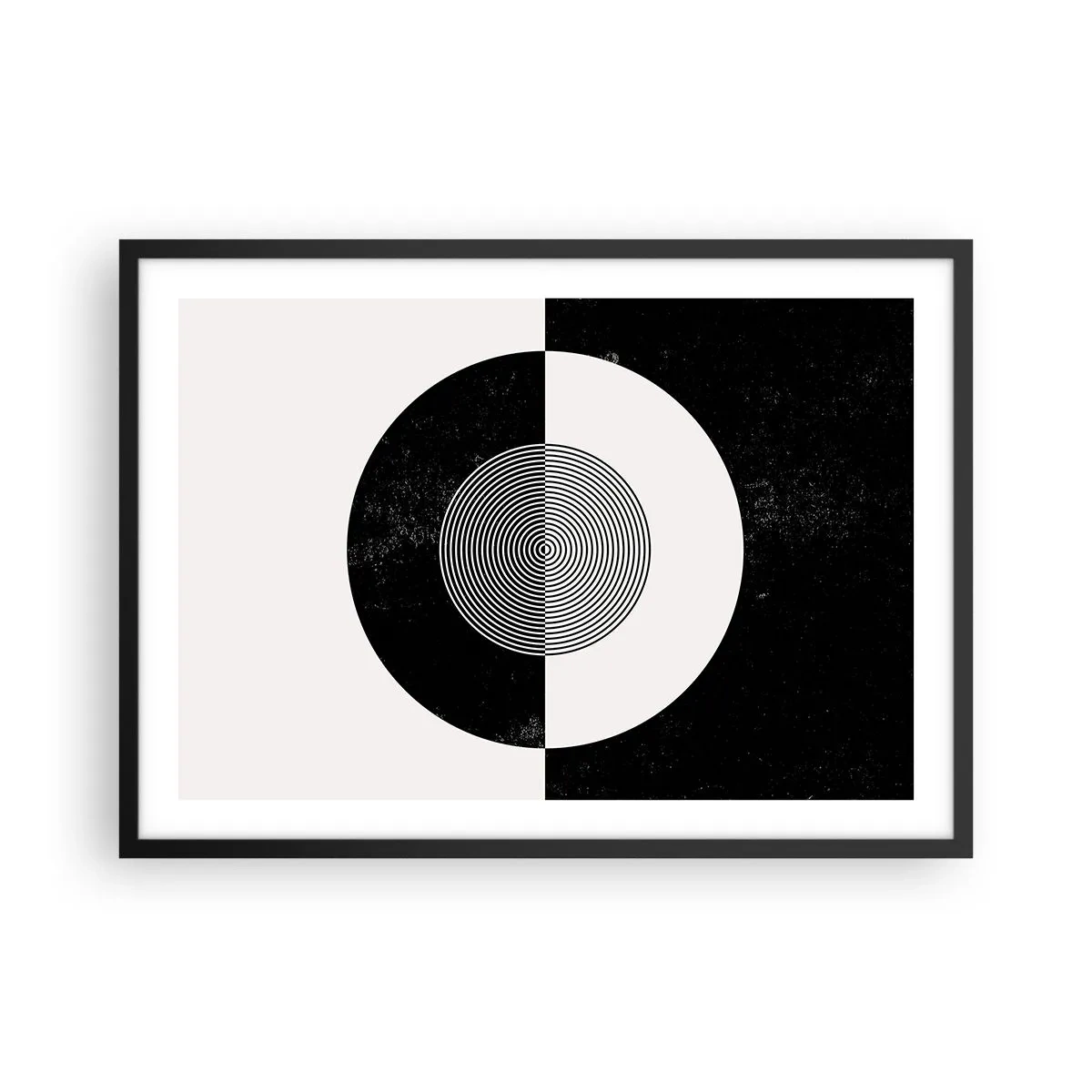 Plakát v černém rámu - Harmonie v černé a bílé - 70x50 cm