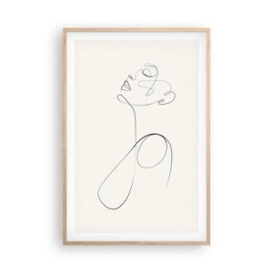 Plakát v rámu světlý dub - Zamotaná ve snech - 61x91 cm