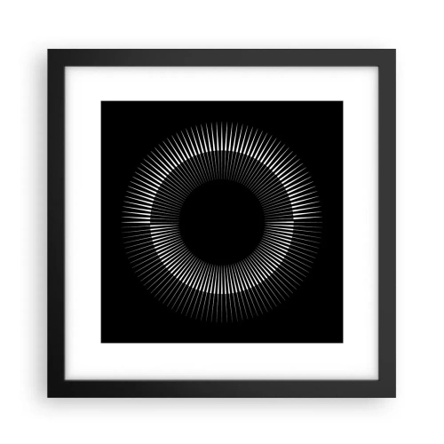 Plakát v černém rámu - Černé slunce - 30x30 cm